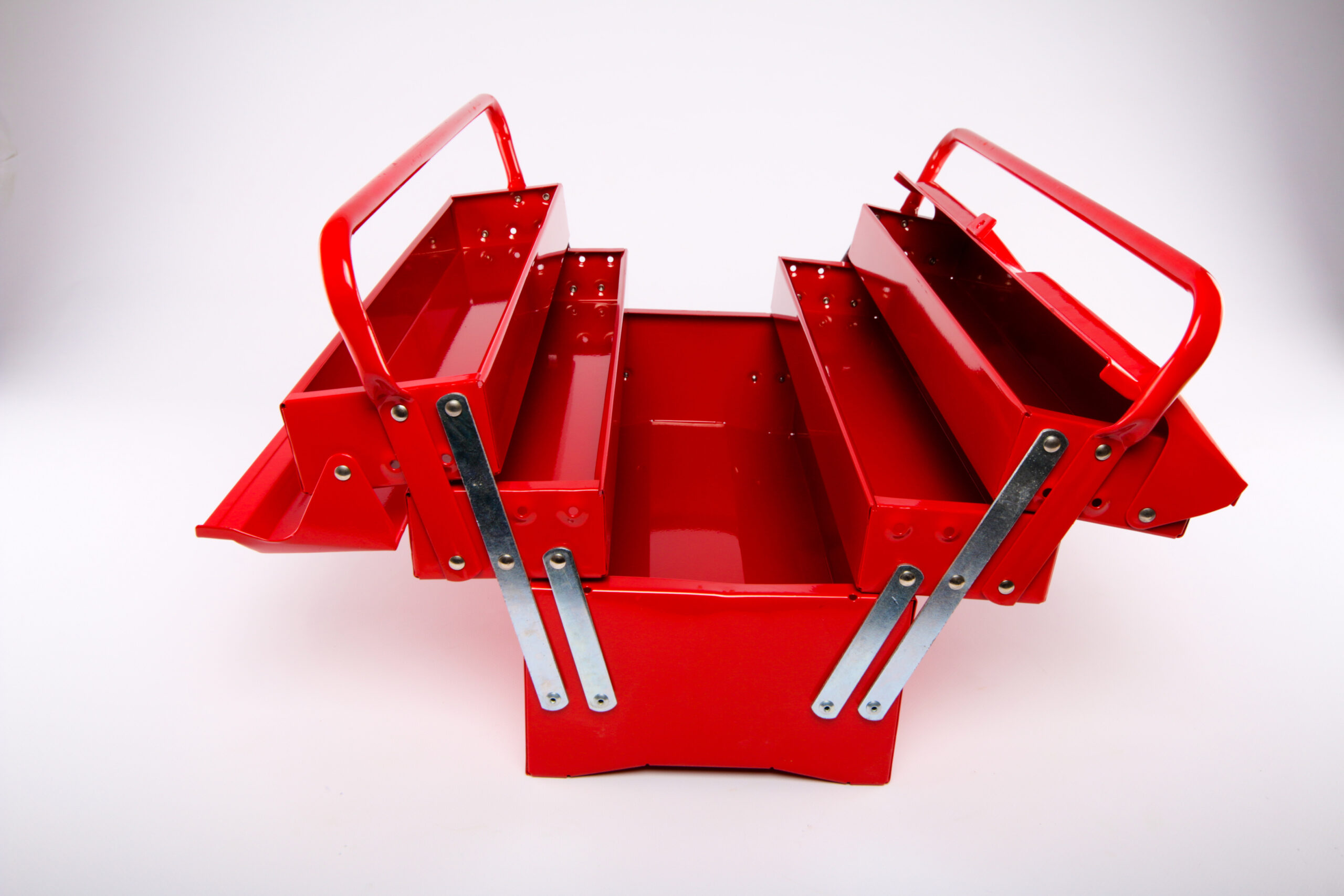 Caisse a outils 5 casiers lux metal 53 x 20 x 20 rouge ** MOB